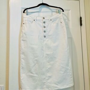 Banana Republic midi denim skirt